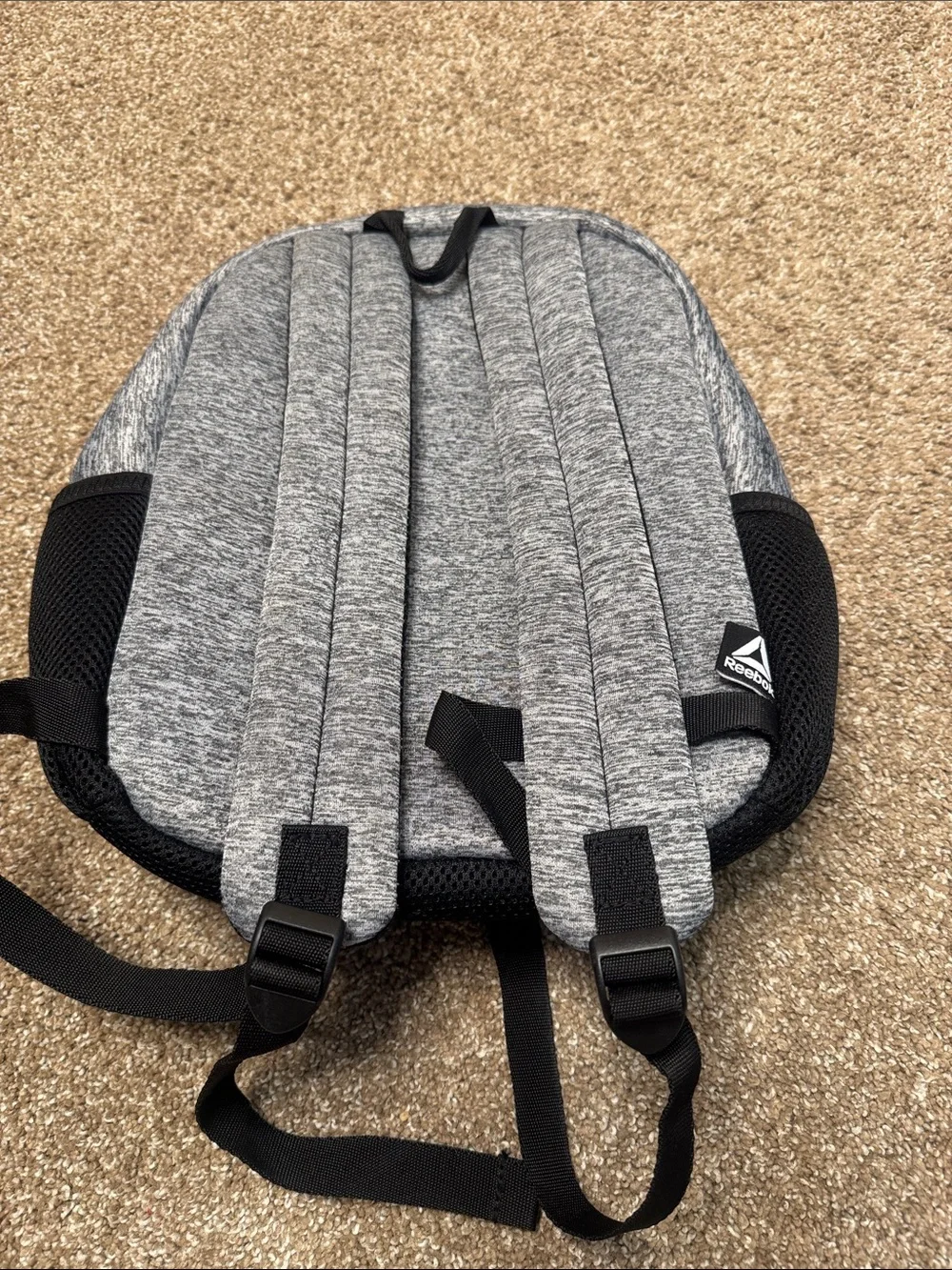 Reebok Gray and Black Mesh Front unisex mini Backpack excellent condition gym